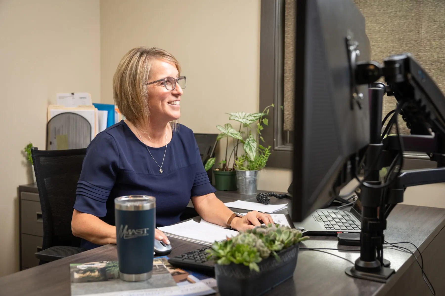 Client care representatives assisting customers.